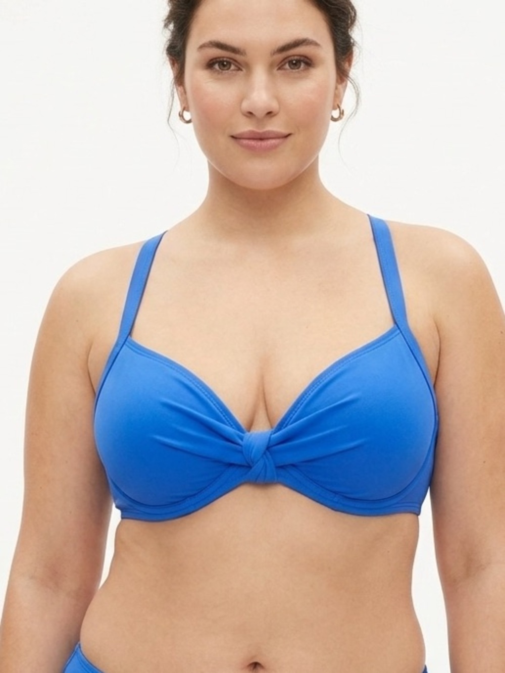 Xhilaration Cobalt Blue Knot Front Bikini Top XL
